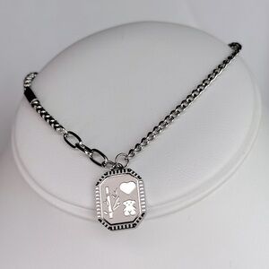 Silver Bracelet with Bear Charm